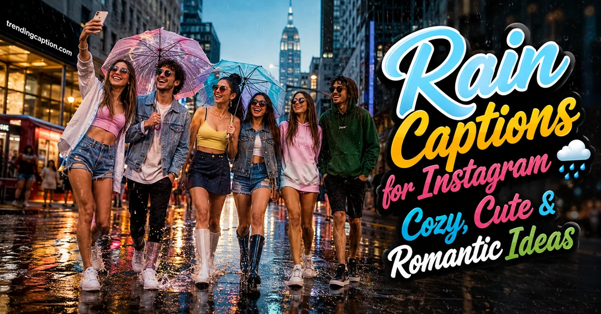 Rain Captions for Instagram
